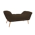 Calçadeira Estofada Veneza 195 cm King Size Suede Marrom - Amarena Moveis