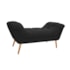 Calçadeira Estofada Veneza 195 cm King Size Suede Preto - Amarena Moveis