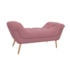 Calçadeira Estofada Veneza 195 cm King Size Suede Rosa Bebê - Amarena Moveis