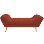 Calçadeira Estofada Veneza 195 cm King Size Suede Terracota - Amarena Moveis