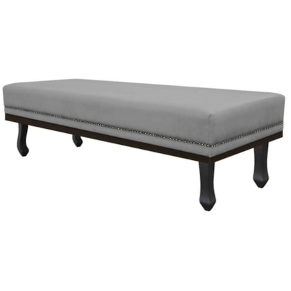 Calçadeira King Orlando P02 195 cm para cama Box Corano Cinza - Amarena Móveis