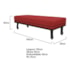 Calçadeira King Orlando P02 195 cm para cama Box Corano Vermelho - Amarena Móveis