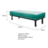 Calçadeira King Orlando P02 195 cm para cama Box Suede Azul Tiffany - Amarena Móveis