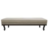 Calçadeira King Orlando P02 195 cm para cama Box Suede Bege - Amarena Móveis