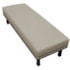 Calçadeira King Orlando P02 195 cm para cama Box Suede Bege - Amarena Móveis