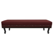 Calçadeira King Orlando P02 195 cm para cama Box Suede Bordô - Amarena Móveis