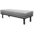 Calçadeira King Orlando P02 195 cm para cama Box Suede Cinza - Amarena Móveis