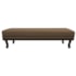 Calçadeira King Orlando P02 195 cm para cama Box Suede Marrom - Amarena Móveis