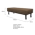 Calçadeira King Orlando P02 195 cm para cama Box Suede Marrom - Amarena Móveis