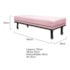 Calçadeira King Orlando P02 195 cm para cama Box Suede Rosa Bebê - Amarena Móveis