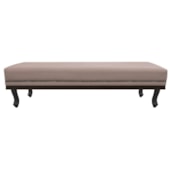 Calçadeira King Orlando P02 195 cm para cama Box Suede Rosê - Amarena Móveis