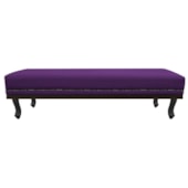 Calçadeira King Orlando P02 195 cm para cama Box Suede Roxo - Amarena Móveis