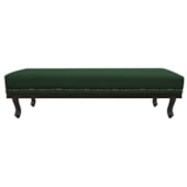 Calçadeira King Orlando P02 195 cm para cama Box Suede Verde - Amarena Móveis