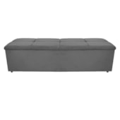 Calçadeira Munique 140 cm Casal Corano Cinza AM Decor