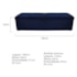 Calçadeira Munique 140 cm Casal Suede Azul Marinho AM Decor