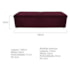 Calçadeira Munique 140 cm Casal Suede Bordô AM Decor