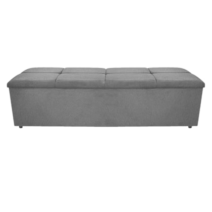 Calçadeira Munique 140 cm Casal Suede Cinza AM Decor
