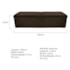 Calçadeira Munique 140 cm Casal Suede Marrom AM Decor