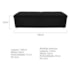 Calçadeira Munique 140 cm Casal Suede Preto AM Decor