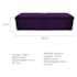 Calçadeira Munique 140 cm Casal Suede Roxo AM Decor
