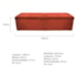 Calçadeira Munique 140 cm Casal Suede Terracota AM Decor