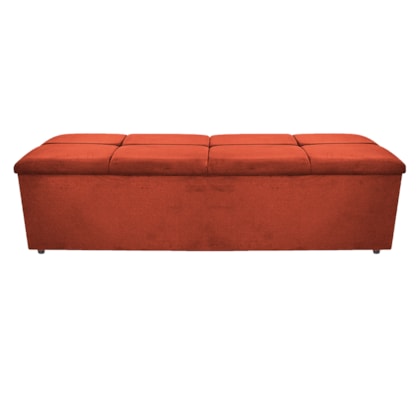 Calçadeira Munique 140 cm Casal Suede Terracota AM Decor
