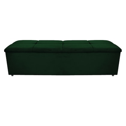 Calçadeira Munique 140 cm Casal Suede Verde AM Decor