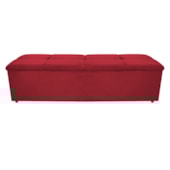 Calçadeira Munique 140 cm Casal Suede Vermelho AM Decor