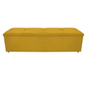 Calçadeira Munique 160 cm Queen Size Suede Amarelo AM Decor