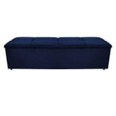 Calçadeira Munique 160 cm Queen Size Suede Azul Marinho AM Decor