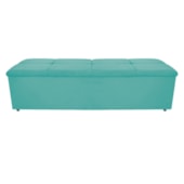 Calçadeira Munique 160 cm Queen Size Suede Azul Tiffany AM Decor