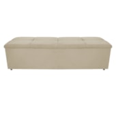 Calçadeira Munique 160 cm Queen Size Suede Bege AM Decor