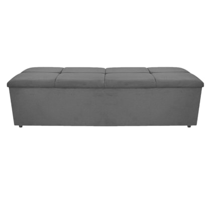 Calçadeira Munique 195 cm King Size Corano Cinza AM Decor