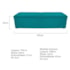 Calçadeira Munique 195 cm King Size Suede Azul Turquesa AM Decor