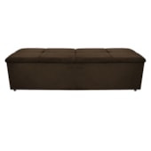 Calçadeira Munique 195 cm King Size Suede Marrom AM Decor