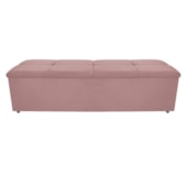 Calçadeira Munique 195 cm King Size Suede Rosê AM Decor