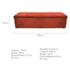 Calçadeira Munique 195 cm King Size Suede Terracota AM Decor