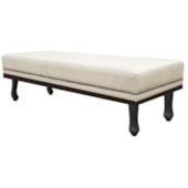 Calçadeira Queen Orlando P02 160 cm para cama Box Corano Bege - Amarena Móveis