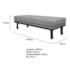 Calçadeira Queen Orlando P02 160 cm para cama Box Corano Cinza - Amarena Móveis