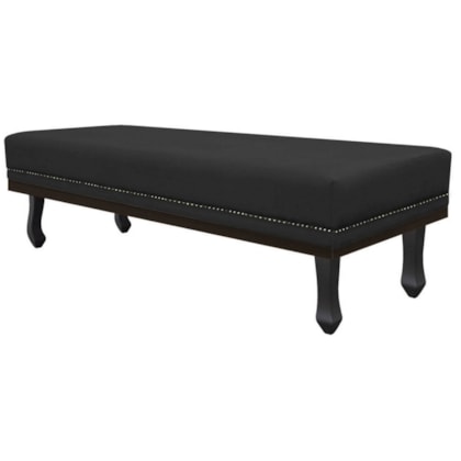 Calçadeira Queen Orlando P02 160 cm para cama Box Corano Preto - Amarena Móveis