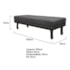Calçadeira Queen Orlando P02 160 cm para cama Box Linho Cinza Escuro - Amarena Móveis