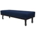 Calçadeira Queen Orlando P02 160 cm para cama Box Suede Azul Marinho - Amarena Móveis