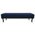 Calçadeira Queen Orlando P02 160 cm para cama Box Suede Azul Marinho - Amarena Móveis