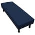 Calçadeira Queen Orlando P02 160 cm para cama Box Suede Azul Marinho - Amarena Móveis