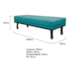 Calçadeira Queen Orlando P02 160 cm para cama Box Suede Azul Tiffany - Amarena Móveis