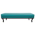 Calçadeira Queen Orlando P02 160 cm para cama Box Suede Azul Turquesa - Amarena Móveis