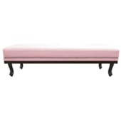 Calçadeira Queen Orlando P02 160 cm para cama Box Suede Rosa Bebê - Amarena Móveis