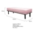 Calçadeira Queen Orlando P02 160 cm para cama Box Suede Rosa Bebê - Amarena Móveis