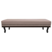 Calçadeira Queen Orlando P02 160 cm para cama Box Suede Rosê - Amarena Móveis