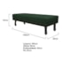 Calçadeira Queen Orlando P02 160 cm para cama Box Suede Verde - Amarena Móveis